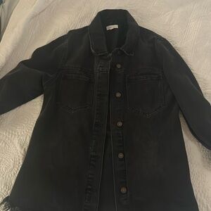 Long black denim jacket by Westbound
